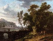 Jan van Huijsum Landscape with Ruin and Bridge oil painting on canvas